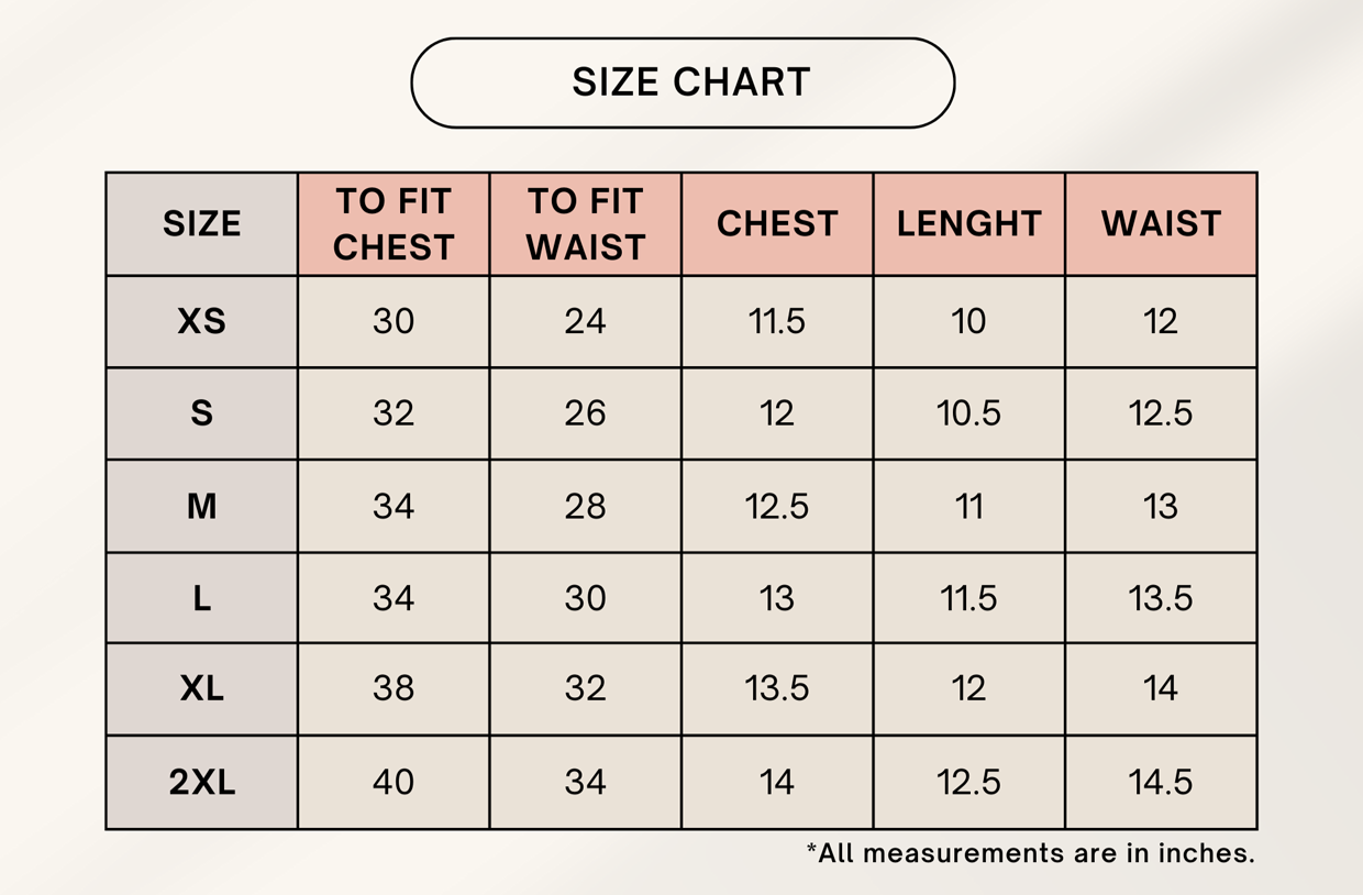 Color_Size Chart