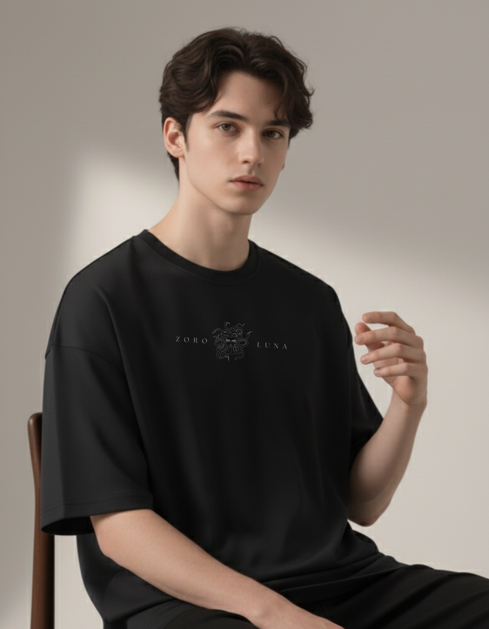 MEDUSA Z|L Terry Oversized Drape Tee