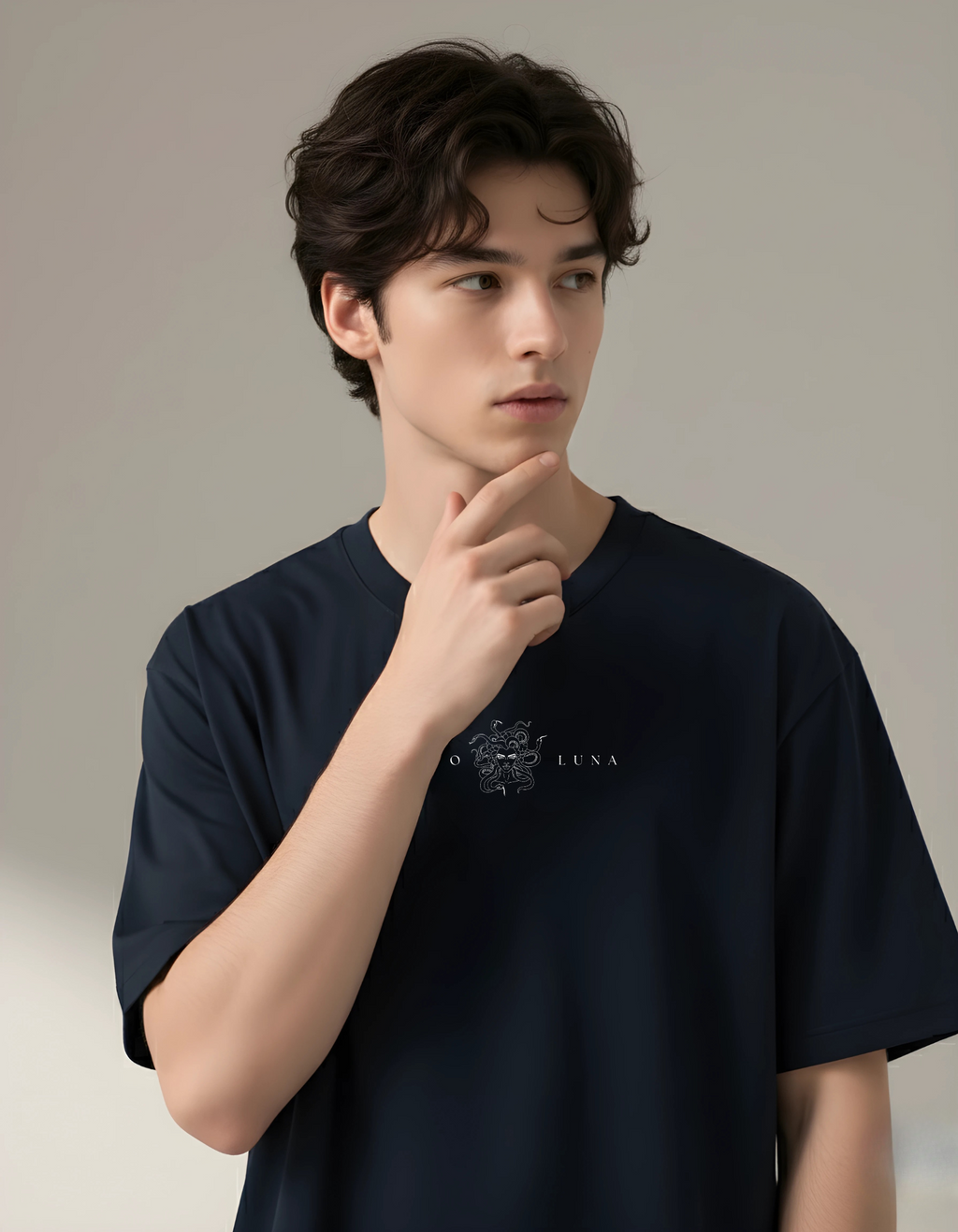 MEDUSA Z|L Terry Oversized Drape Tee