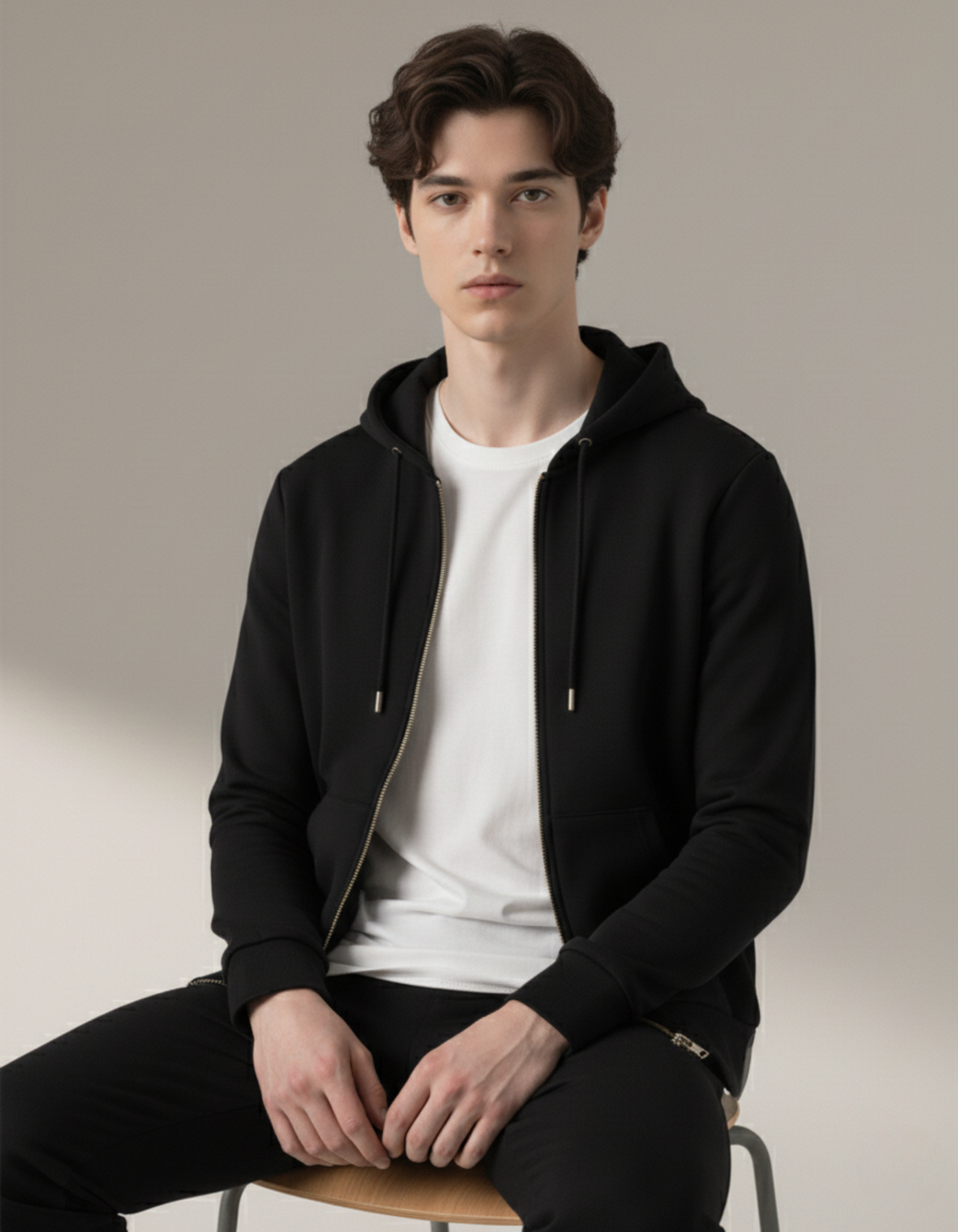 ZoroLuna Axis Minimal Zip Hoodie