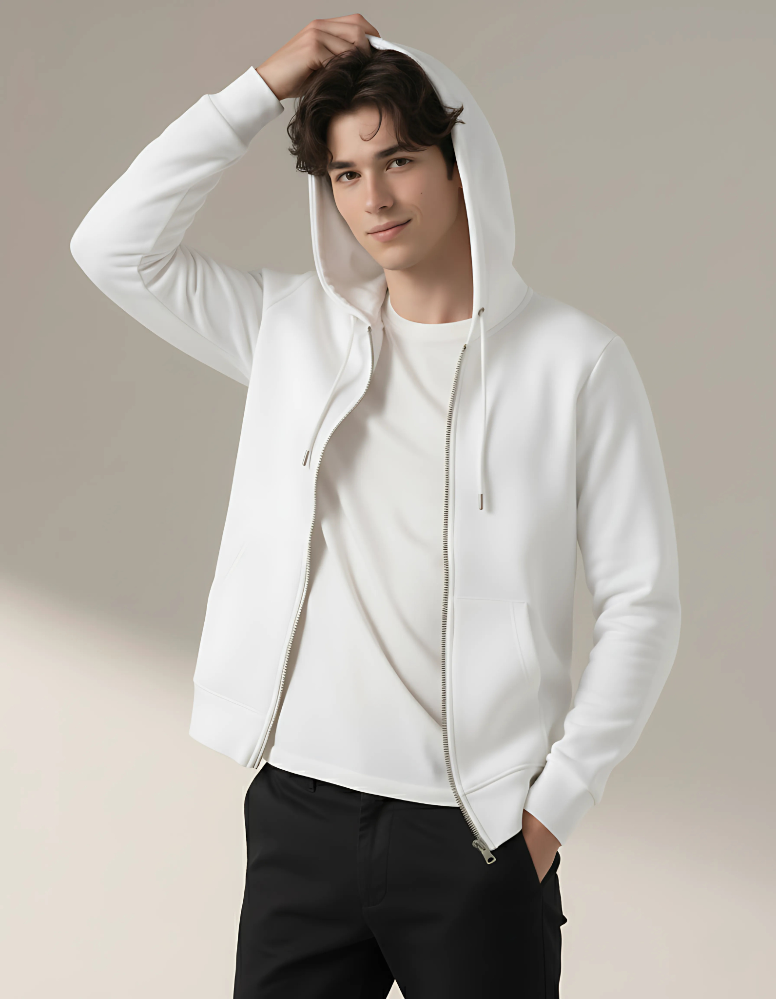 ZoroLuna Axis Minimal Zip Hoodie