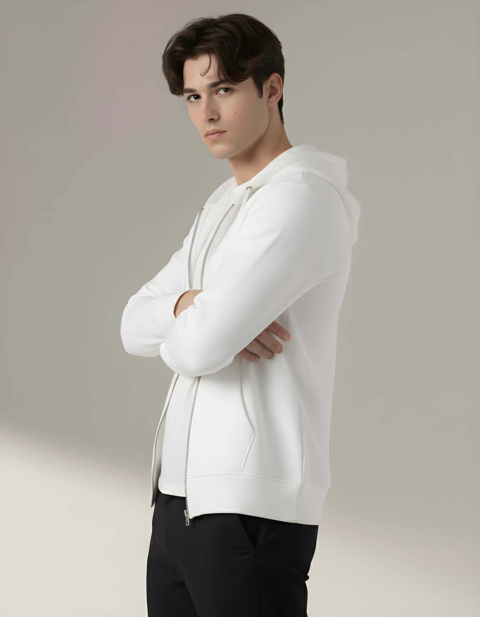 ZoroLuna Axis Minimal Zip Hoodie