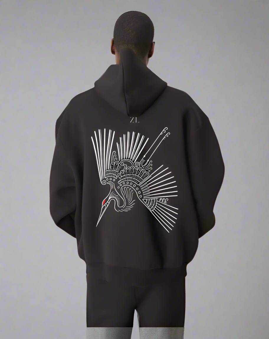 The Soaring Crane oversized Hoodie