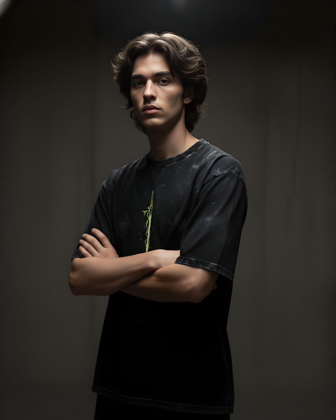 Zenitsu Agatsuma Acid-Washed Oversized Tee