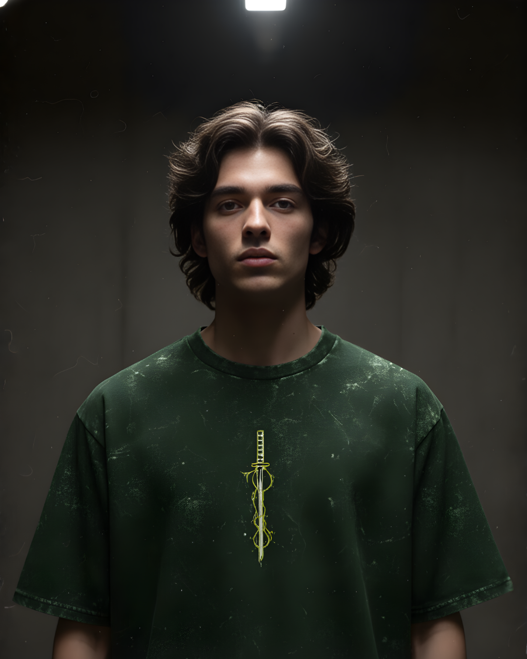 Zenitsu Agatsuma Acid-Washed Oversized Tee