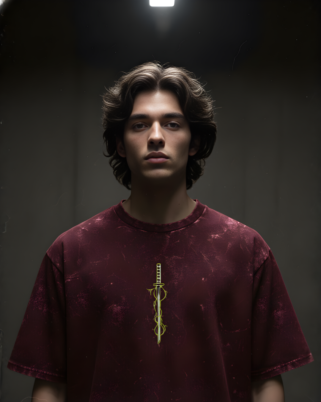 Zenitsu Agatsuma Acid-Washed Oversized Tee