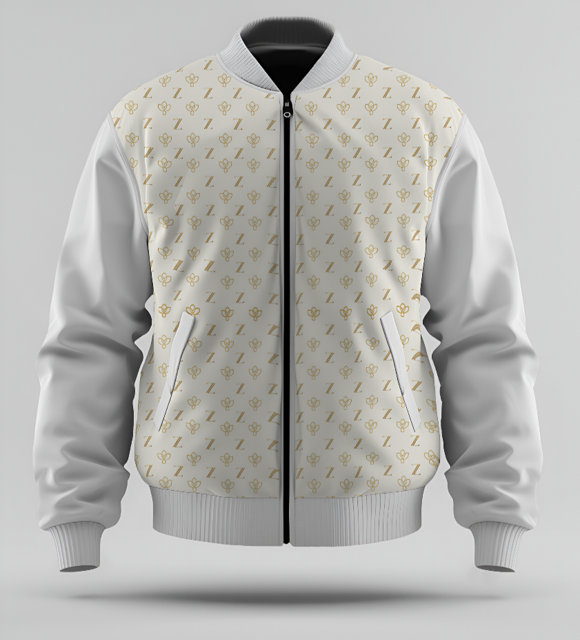 ZoroLuna Vanta|Blanc Signature Bomber Jacket