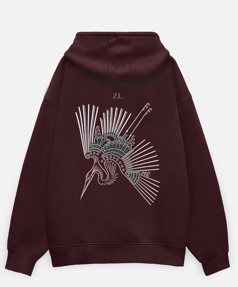 The Soaring Crane oversized Hoodie