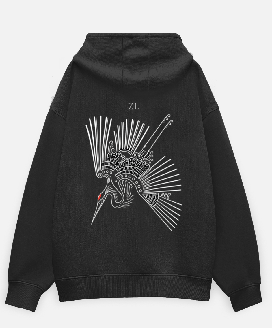 The Soaring Crane oversized Hoodie
