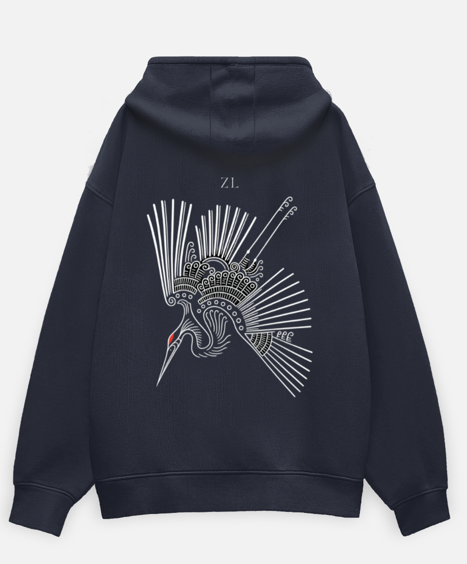 The Soaring Crane oversized Hoodie