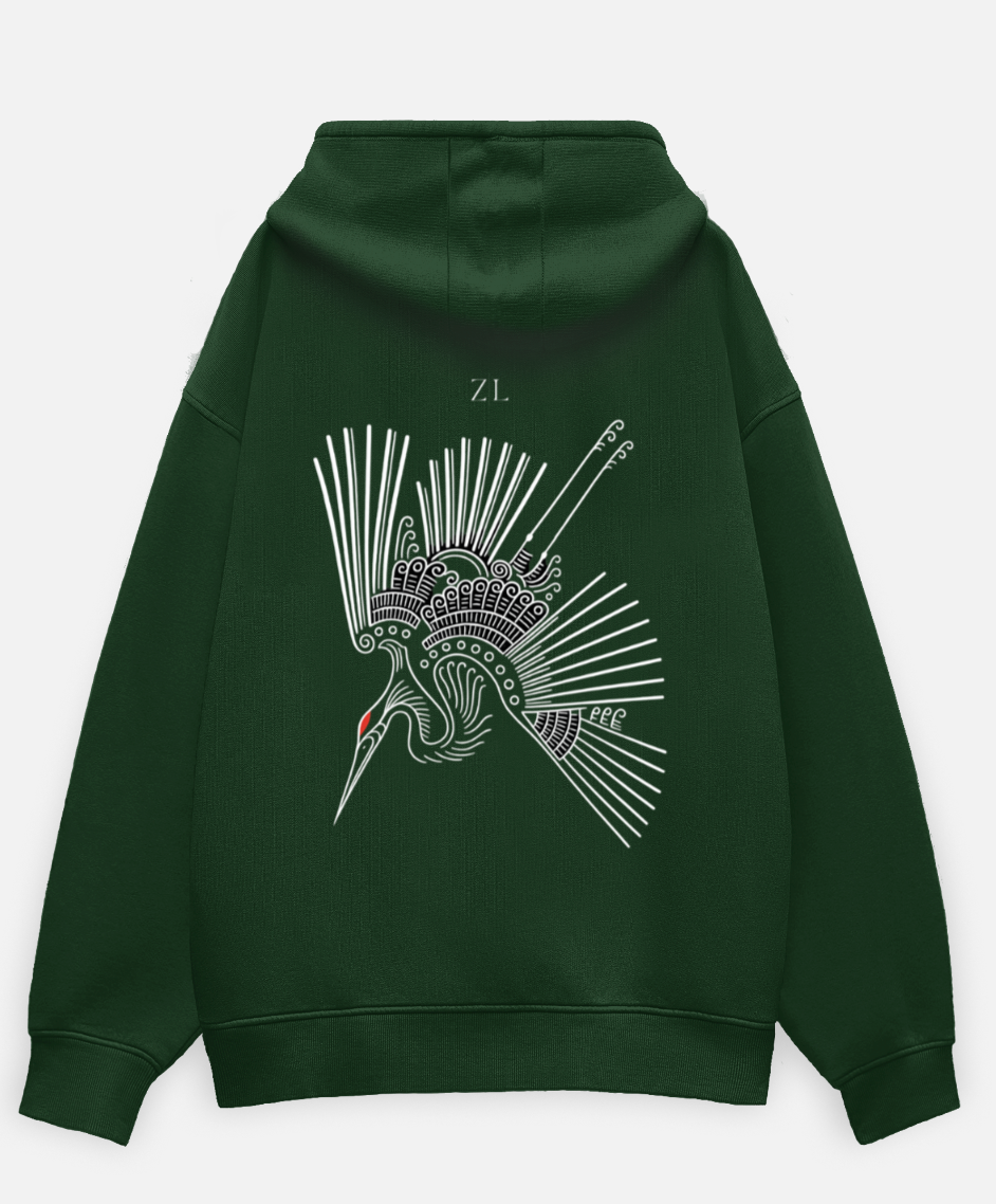The Soaring Crane oversized Hoodie