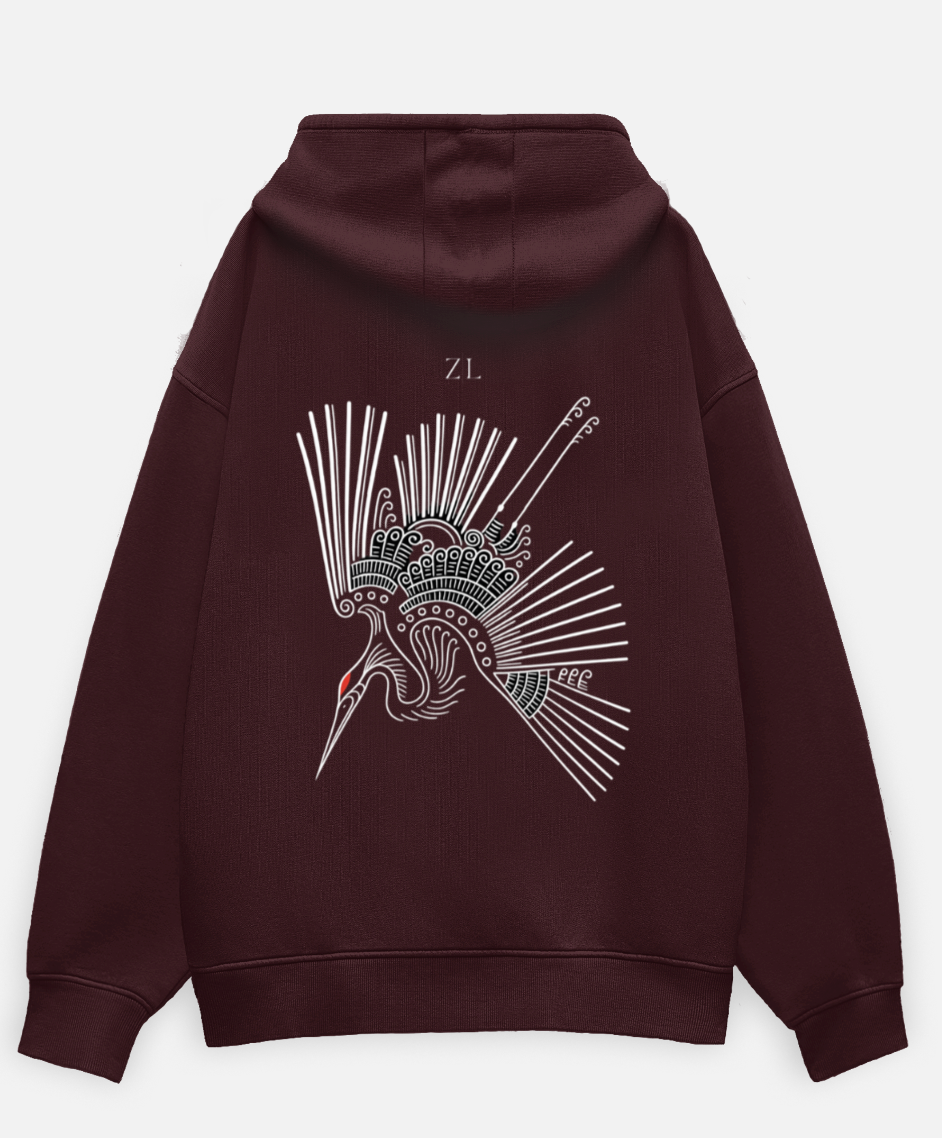 The Soaring Crane oversized Hoodie